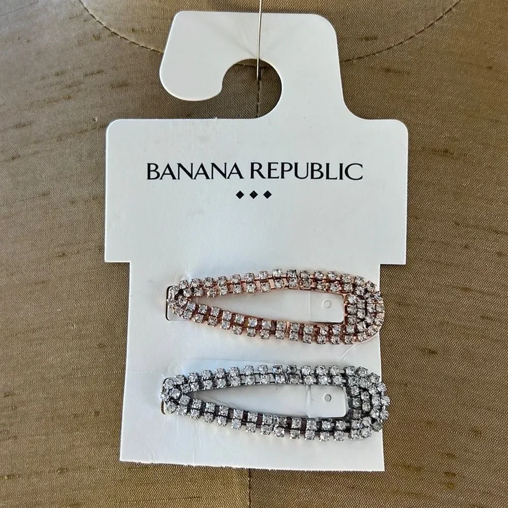 Banana Republic rhinestone hair clips